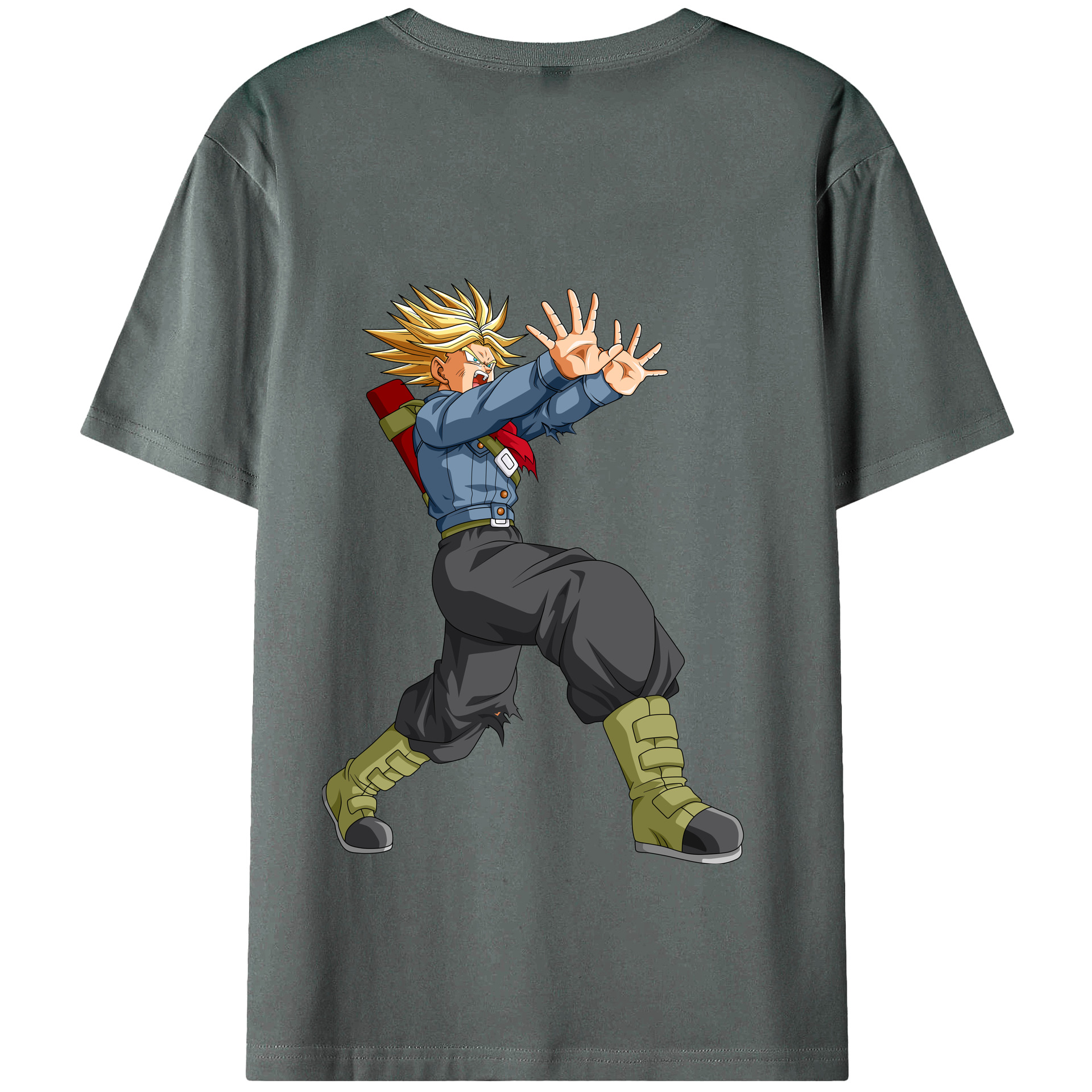 （画像用） ドラゴンボール トランクス（Torankusu）DRAGON BALL Trunks 綿100％半袖Tシャツ（背面プリント）